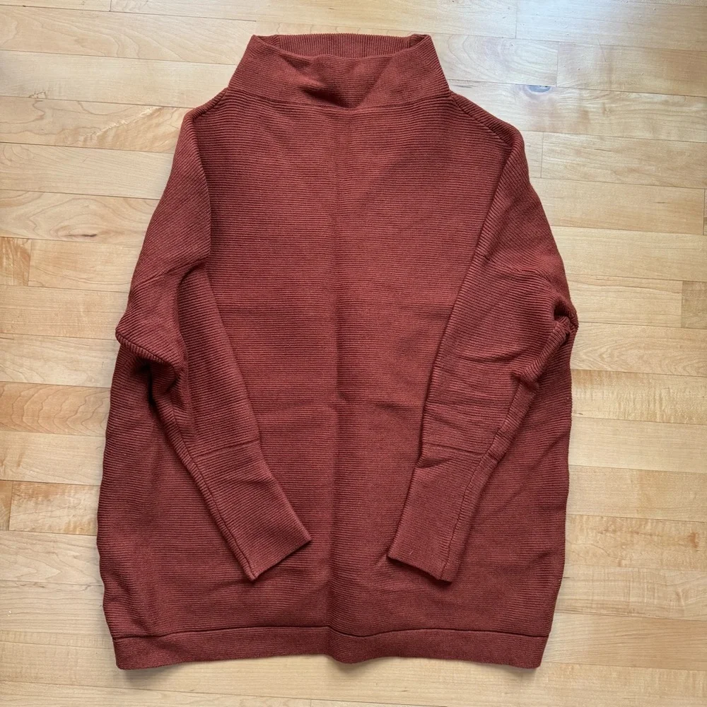 Rust Turtleneck Sweater Tunic length - Picture 1 of 4